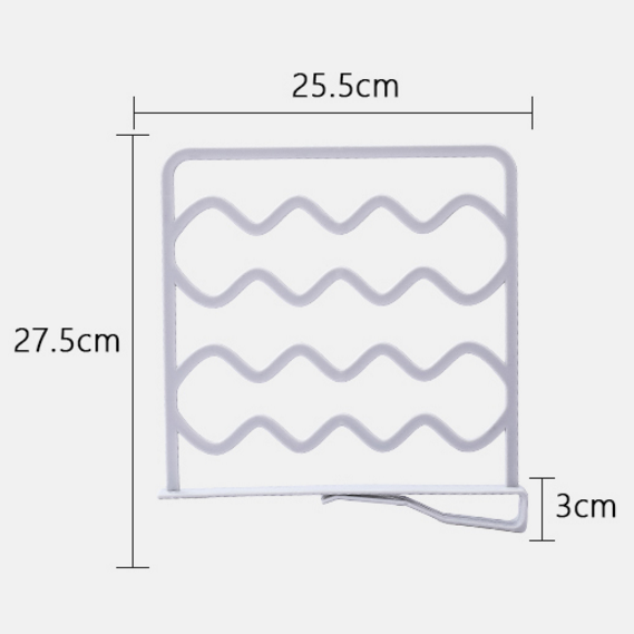 衣柜橱柜挡板隔板简易可调节衣服分类分隔栏 书柜夹扣式书挡1个 - 图1