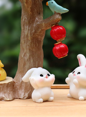 中秋节卡通小兔子盲盒玩具小摆件