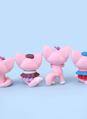 小狐狸手办潮玩盲盒治愈系小公仔