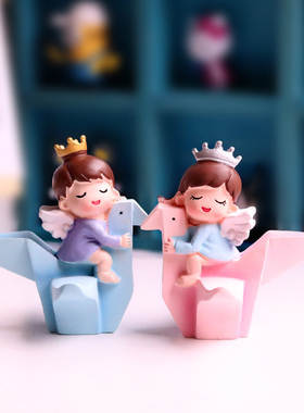 可爱风千纸鹤树脂汽车天使娃娃