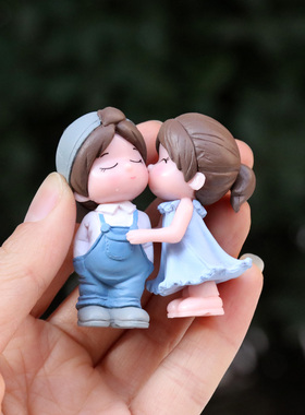 卡通男孩女孩情侣公仔玩偶盲盒