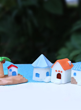 地中海风格微景观房子生态瓶造景