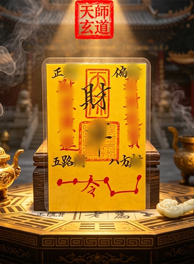 龙虎山天师玄道手绘财ku招财平安护身五路财源补桃花聚财诸事顺利