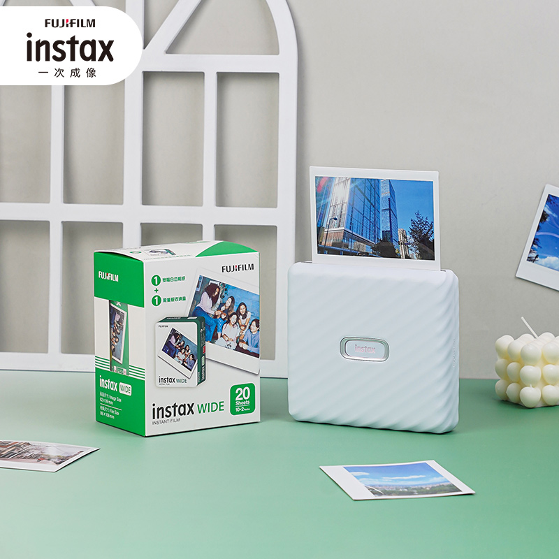 富士 instax wide相纸拍立得相纸拍立得胶片5寸宽幅wide300相纸-图0