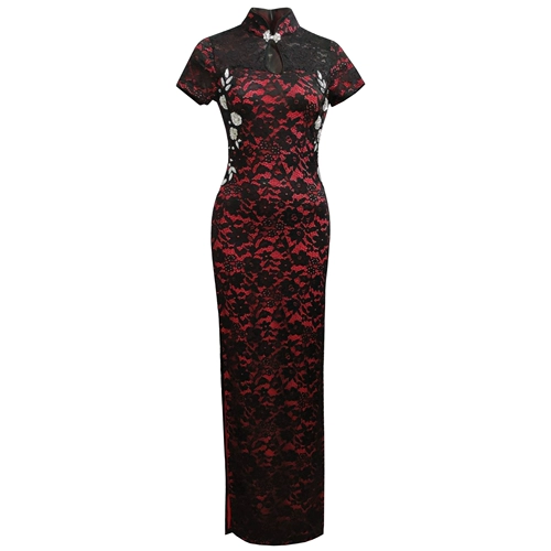 Кружевное эластичное ципао, сексуальное платье, 2022, китайский стиль