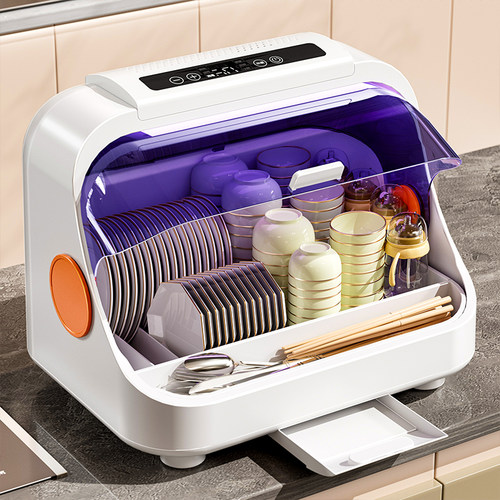紫外线消毒碗柜家用台式烘干一体小型厨房免沥水碗盘碟收纳置物架 - 图2