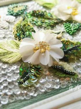 原创设计成品定制法式刺绣摆件