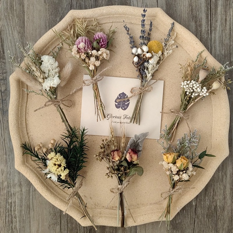 自然风干迷你小花束玫瑰干花混搭兔尾情人草真花礼盒diy配饰装饰,淘宝优惠券,粉丝福利购,淘宝优惠卷