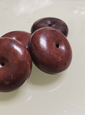 红一伊丁陨石平安扣吊坠饰品民族