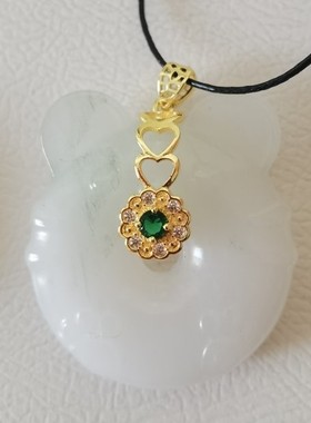 冰透玉吊坠老虎头女饰品现货