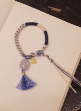 和田玉*竺晏手绳*18K金镶嵌PC22112509（多样性发货）