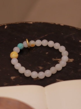 和田玉*心鸢手链*足金镶嵌C22041807（颜色多样性）