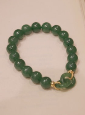 和田玉*兮暮手串*S925银镀金镶嵌PC22121501（多样性发货）