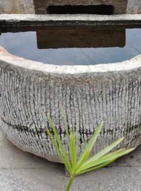 老石槽水缸庭院摆件养鱼园林景观