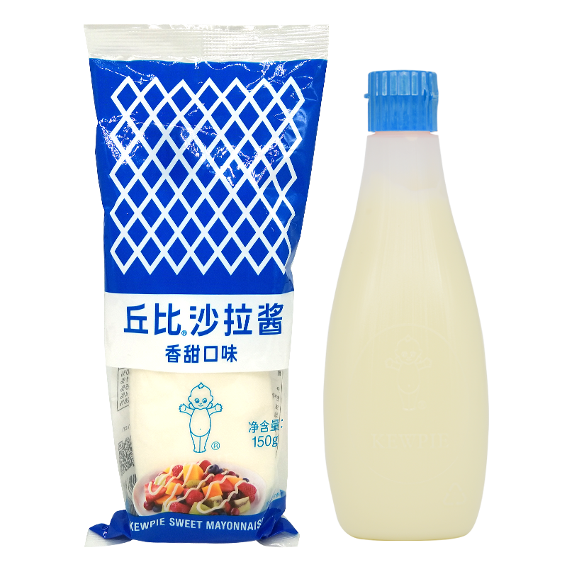 丘比沙拉酱香甜味150g挤压瓶装寿司紫菜包饭汉堡水果蔬菜油醋汁组 - 图2