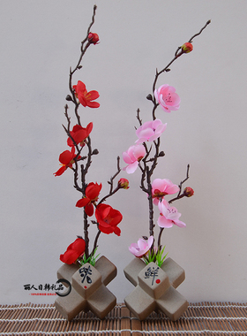 仿真花居酒屋假花迎客松刺身摆盘