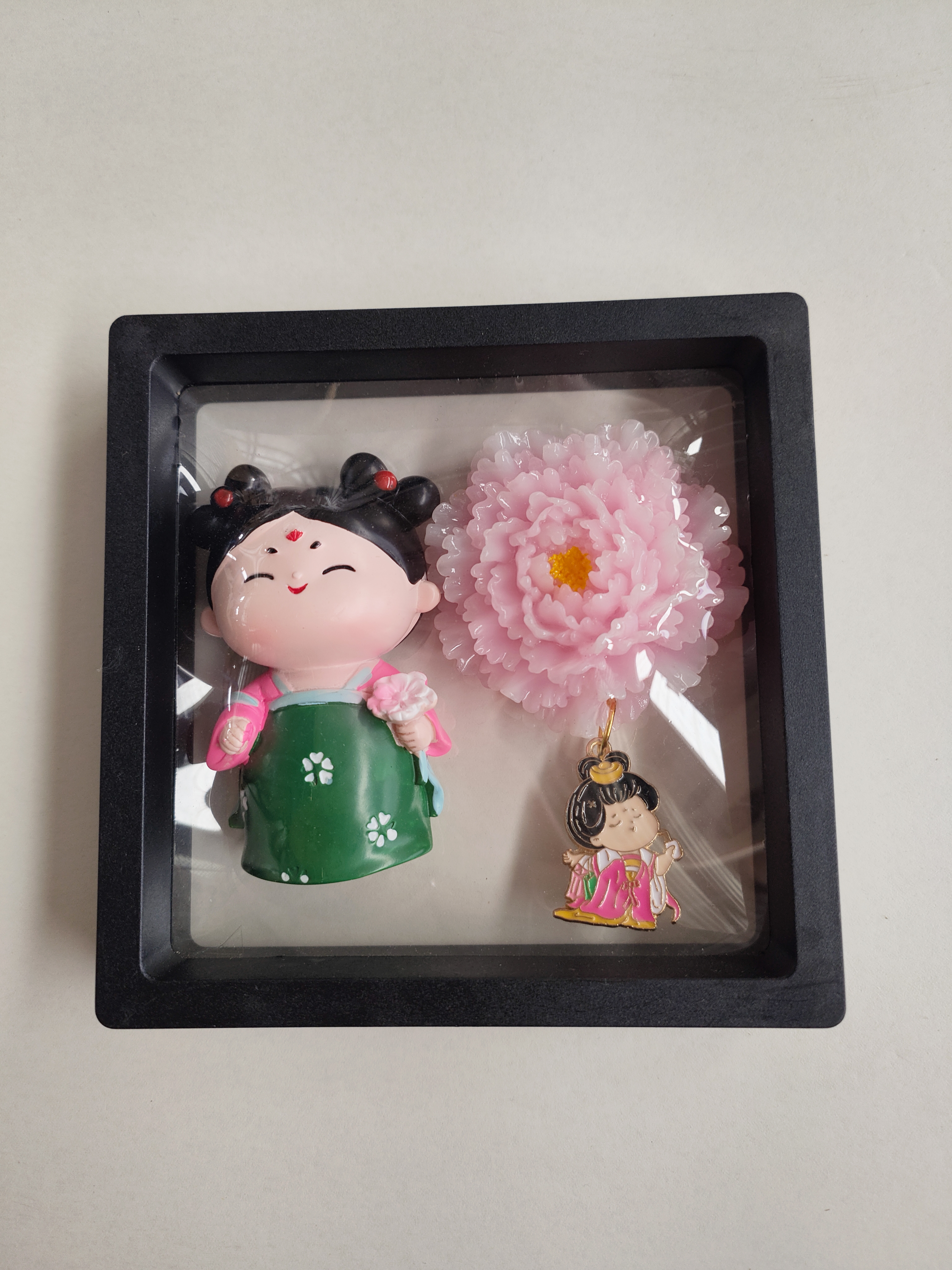 洛阳精品文创可爱侍女加牡丹花冰箱贴旅游纪念品磁吸伴手礼 - 图3