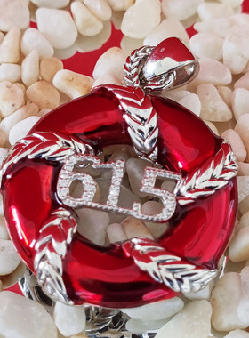 男女纯银数字吊坠数字615