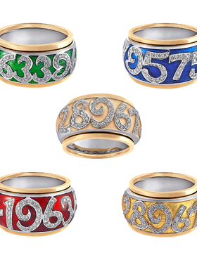 女925纯银时尚数字戒指轻奢