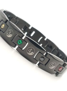 男女钛钢轻奢数字手链订制