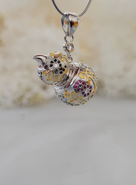 男女925纯银数字吊坠幸运数字