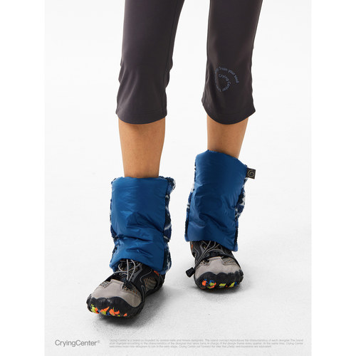 CryingCenter 拼接羊羔绒休闲百搭腿套 哭喊中心 - 图2