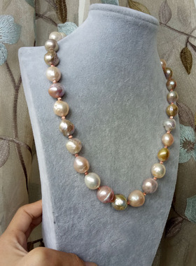 个性巴洛克长款项链异形珍珠女