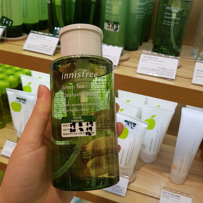 韓國專櫃innisfree悅詩風吟綠茶卸妝水卸妝液全臉眼脣部可用300ml