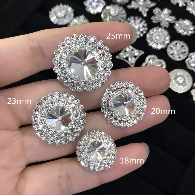 韩版新款银白色圆形合金钻扣时尚水钻纽扣子金属风衣外套装大纽扣,淘宝优惠券,粉丝福利购,淘宝优惠卷