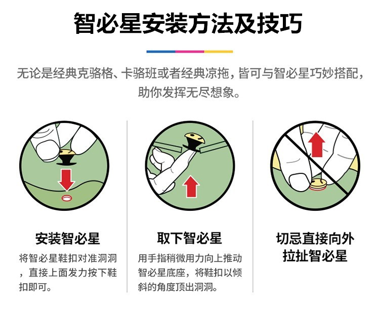 小红书爆款洞洞鞋扣卡通三眼仔鞋花撞色绑鞋带设计创意配饰94-图2