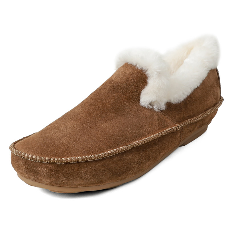 豆豆鞋女2025新款老钱风真皮复古羊羔毛平底百搭加绒保暖毛毛鞋女,淘宝优惠券,粉丝福利购,淘宝优惠卷