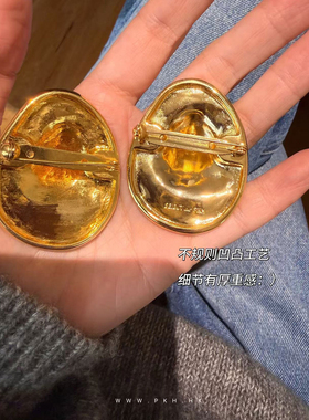 PKH.HK特新冬季爱了也出镜好多年时髦小众气质点睛不规则金色胸针