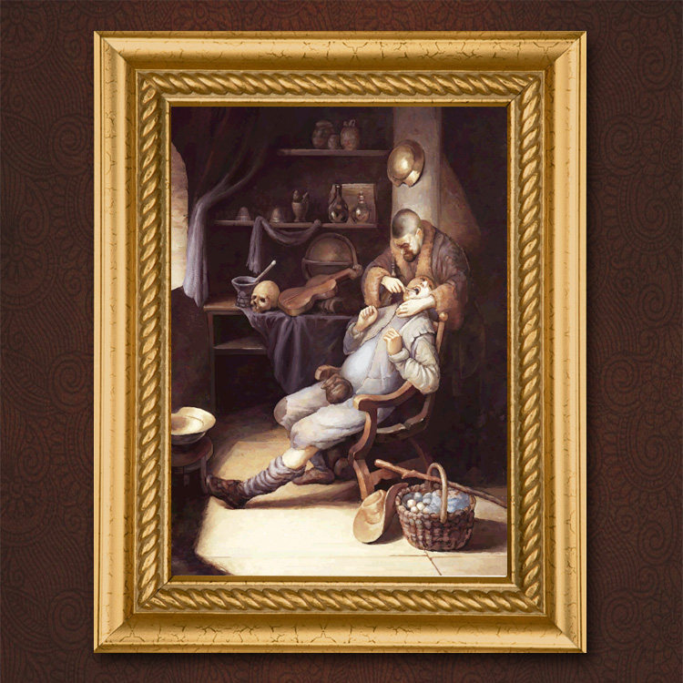 新品口腔油画装饰牙科看牙古代口腔其它设计服务拔牙牙科油画定制,淘宝优惠券,粉丝福利购,淘宝优惠卷