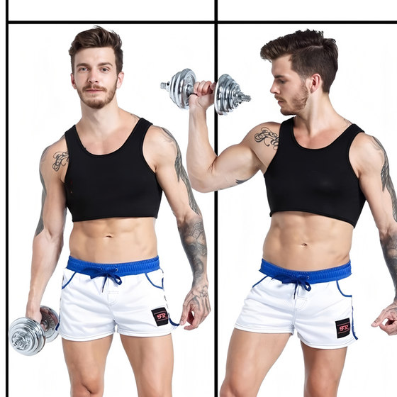 Sports fitness training men's vest chest protector