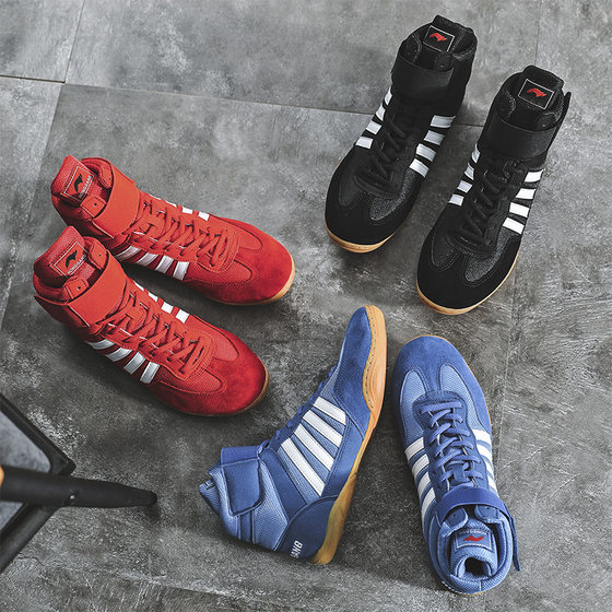 Wrestling wear-resistant breathable non-slip shock-absorbing boxing training shoes