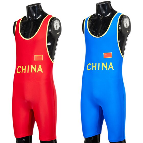 Wrestling Suit Weightlifting Suit High Stretch Nylon
