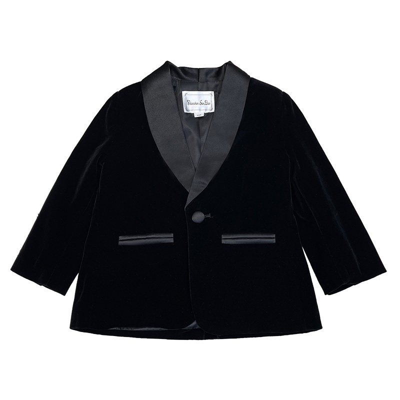 男童西装外套2024秋季新款儿童英伦丝绒小西服男宝国庆演出服花童,淘宝优惠券,粉丝福利购,淘宝优惠卷