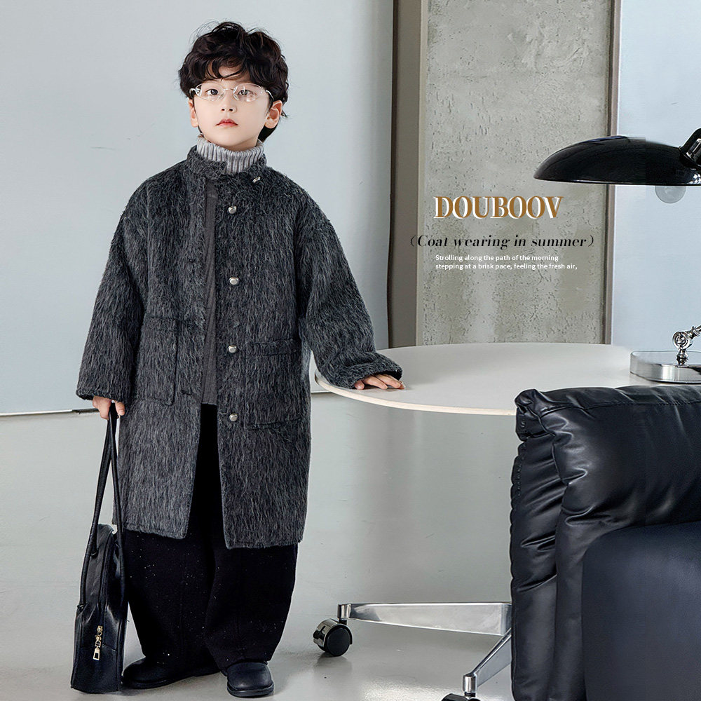 男童呢子大衣2025冬季新款儿童韩版宽松呢子外套宝宝加厚长款棉服,淘宝优惠券,粉丝福利购,淘宝优惠卷