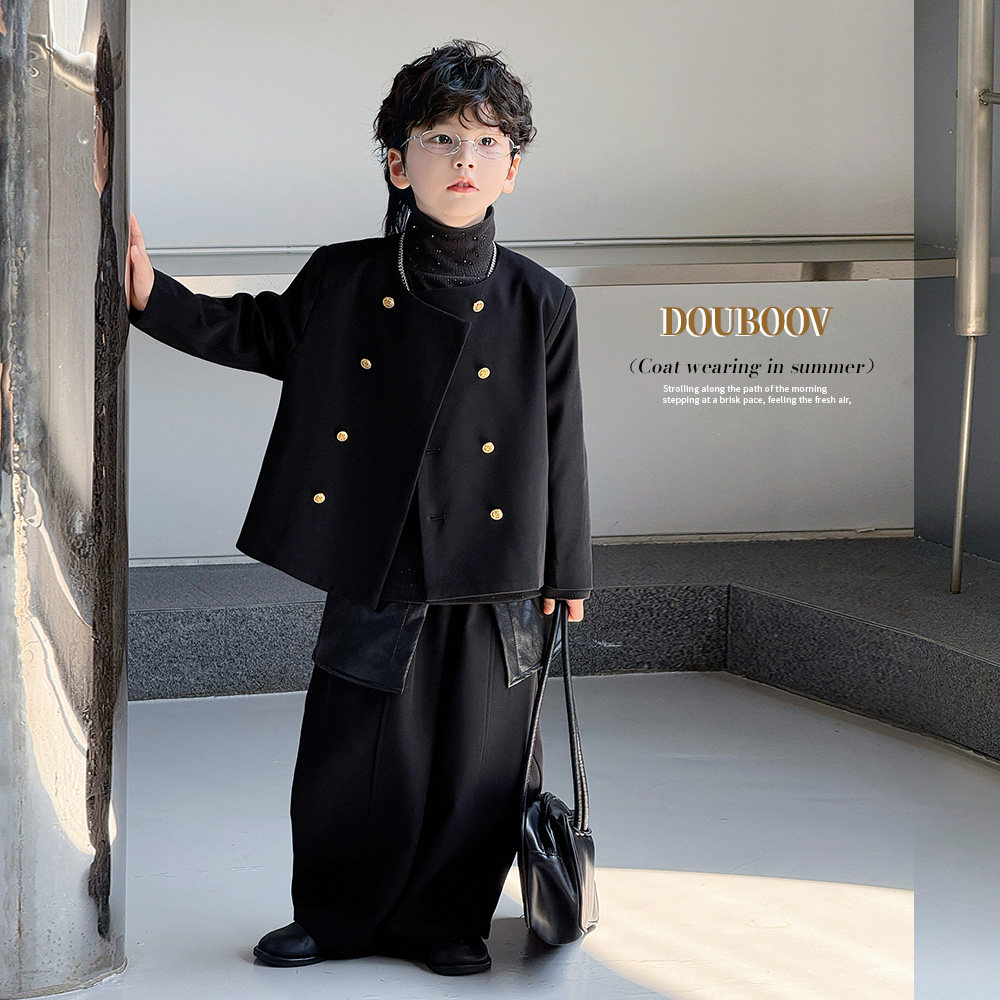 儿童小香风韩版宽松夹克2025冬季新款男童高级花加厚宝宝呢外套潮,淘宝优惠券,粉丝福利购,淘宝优惠卷