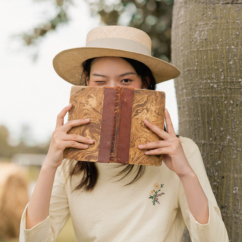 茵曼长袖洋气时尚ins潮超火t恤 茵曼田田极客T恤