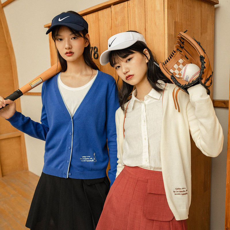 茵曼毛衣春秋外穿韩版宽松慵懒开衫 茵曼田田极客毛衣