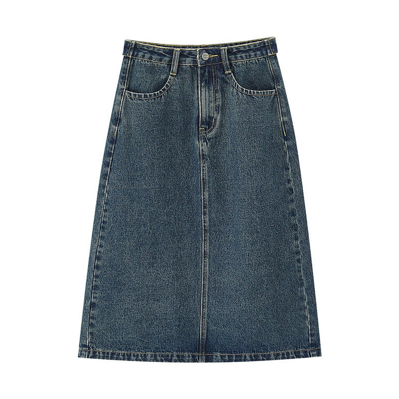 茵曼牛仔2020秋季新款港味包臀裙子 茵曼筱茵半身裙