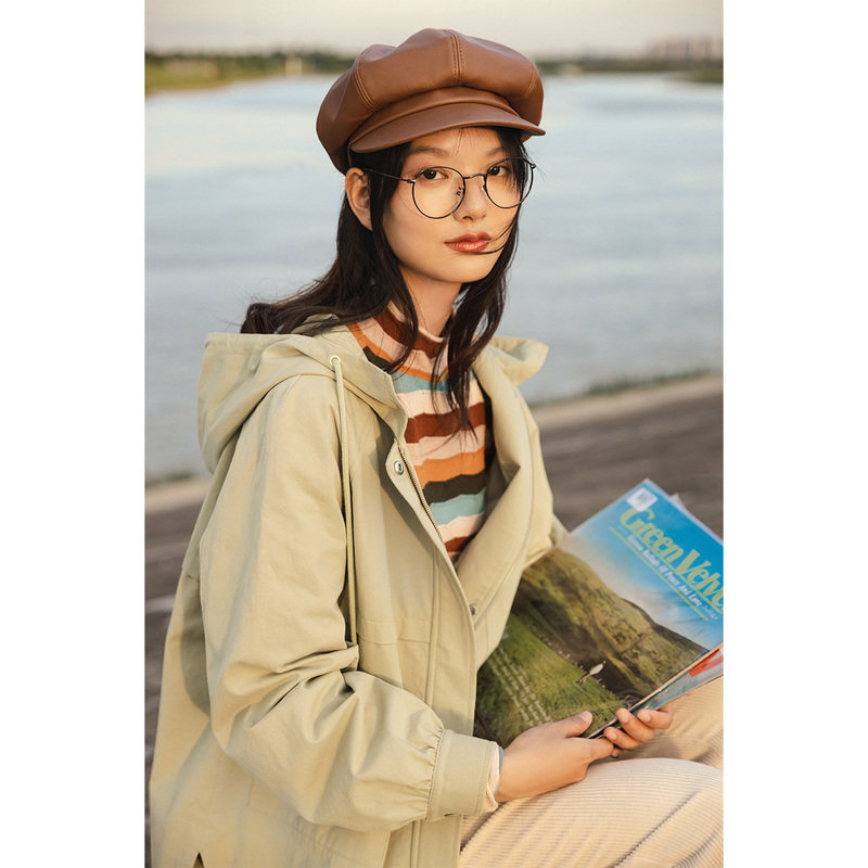 茵曼2020年春秋冬新款长袖休闲工装 茵曼田田极客短外套