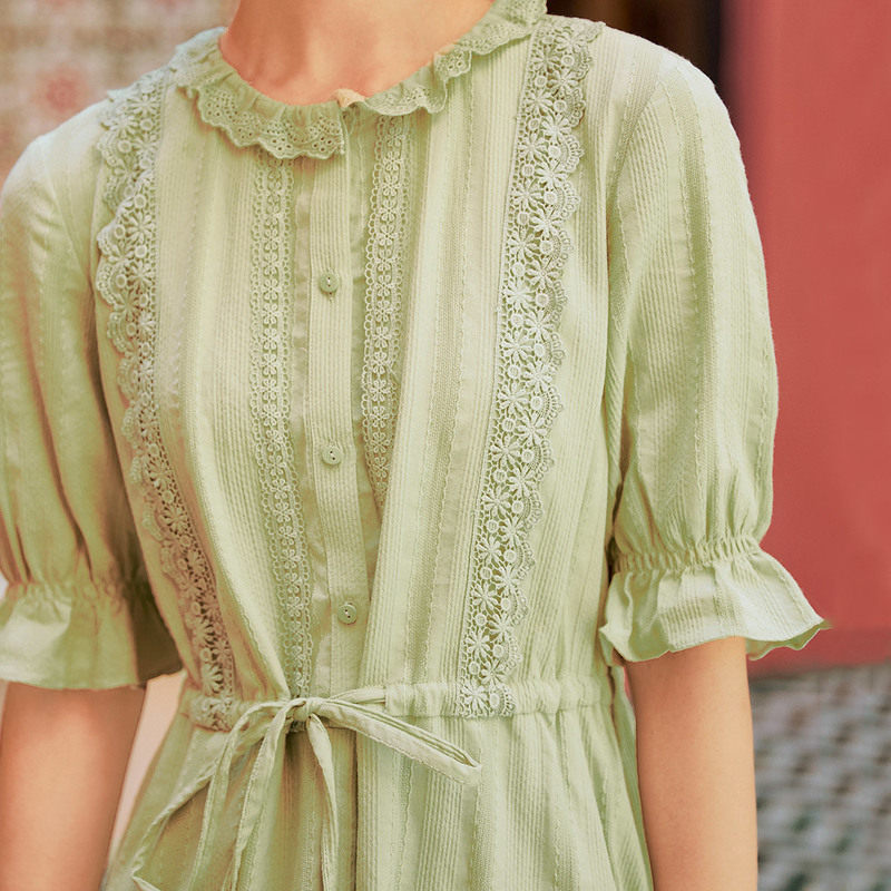 茵曼少女2020年新款夏甜美连衣裙 茵曼翰飞连衣裙