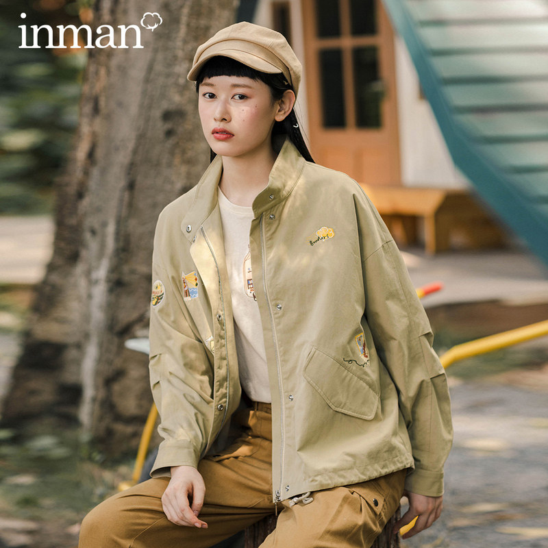 茵曼初秋百搭工装日系秋冬短外套 茵曼翰飞短外套