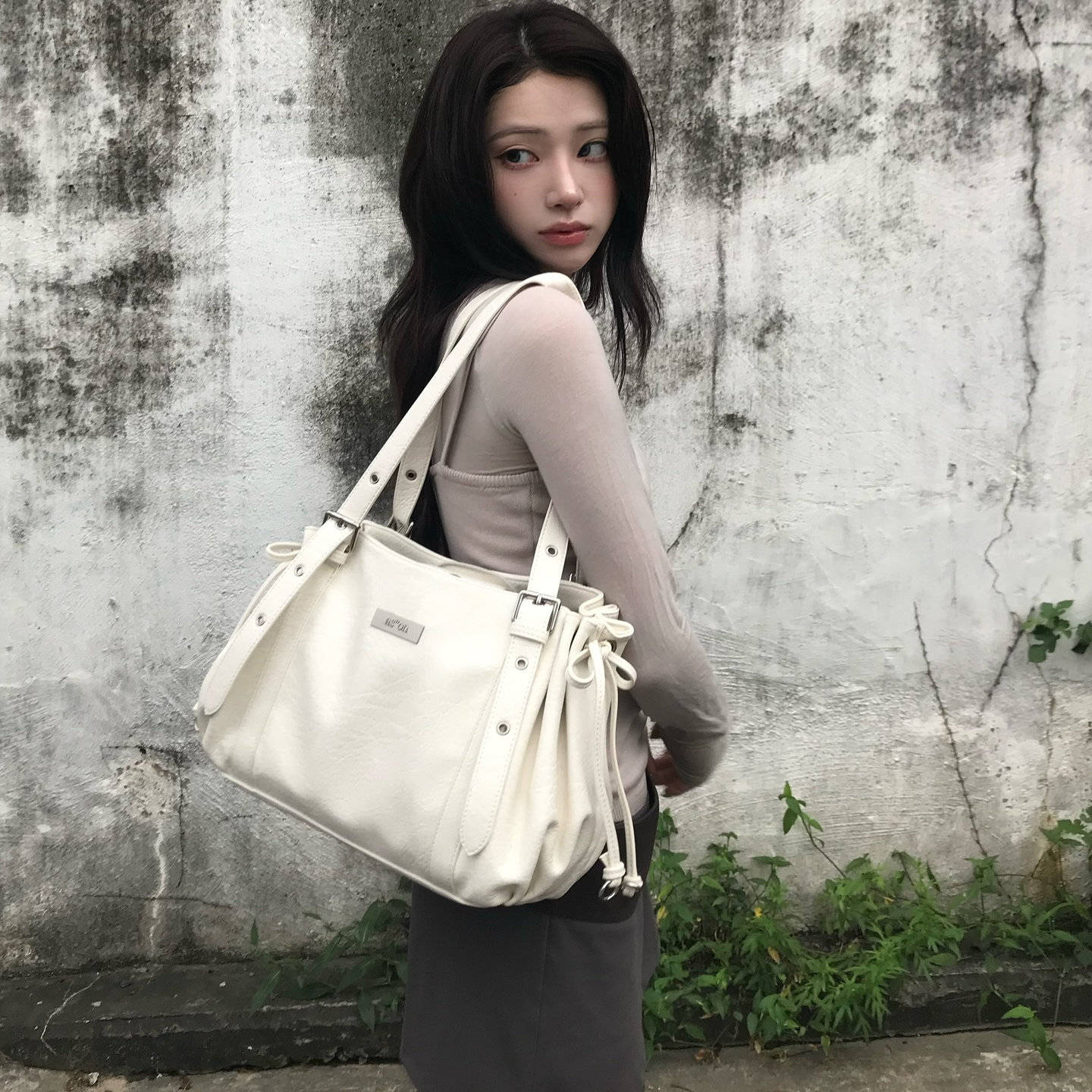 韩国ASON枕头包机车饺子包百搭通勤单肩斜挎手提包大容量腋下包,淘宝优惠券,粉丝福利购,淘宝优惠卷