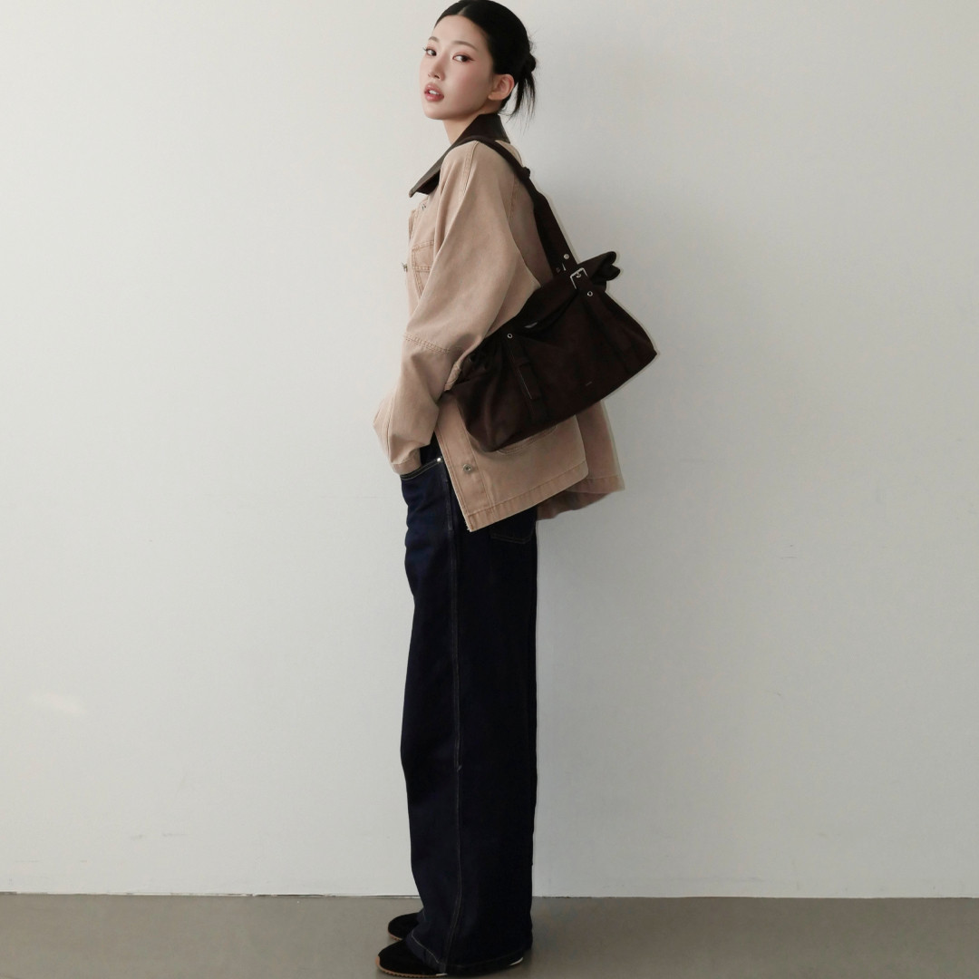 韩国秋冬新款ST麂皮托特包复古通勤单肩包大容量百搭腋下手提包,淘宝优惠券,粉丝福利购,淘宝优惠卷