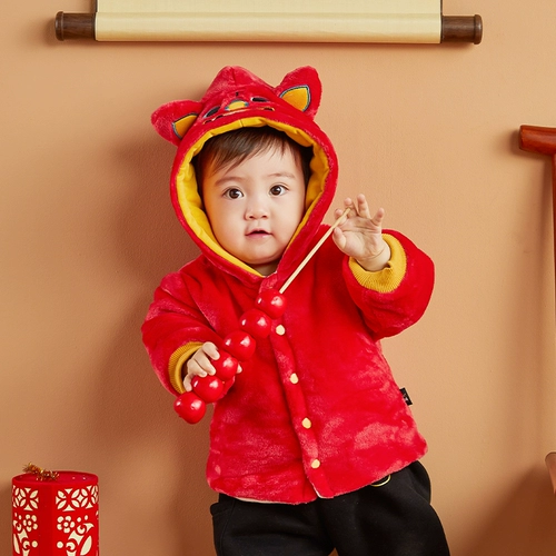 Детская демисезонная куртка с капюшоном для мальчиков, китайский стиль