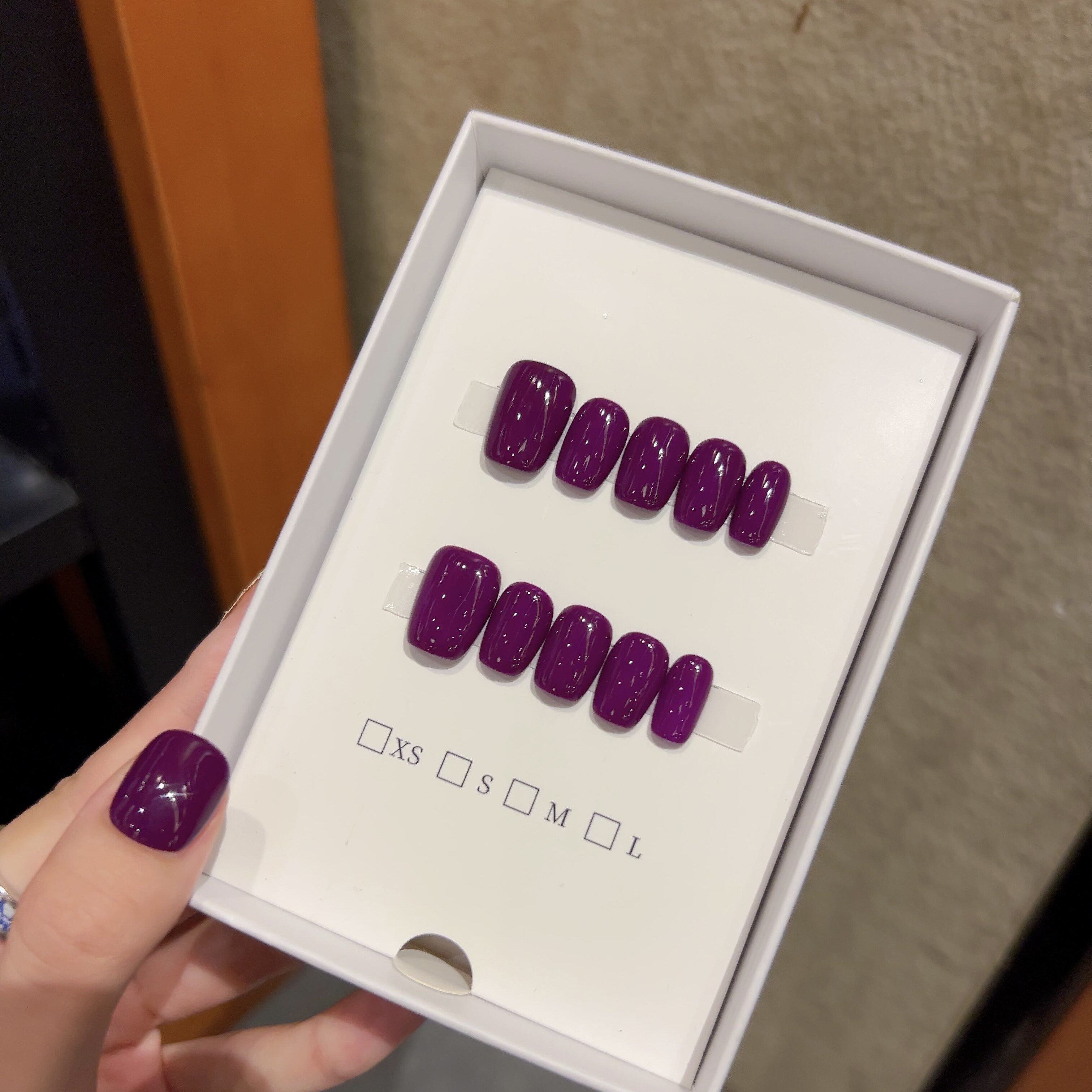 【酱紫梅】纯手工网红梅子酱紫色穿戴甲流行显白高品质美甲贴,淘宝优惠券,粉丝福利购,淘宝优惠卷