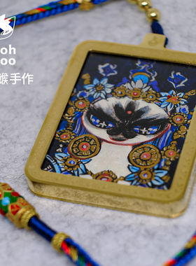 ooohhooo手绘唐卡风格项坠
